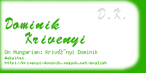 dominik krivenyi business card